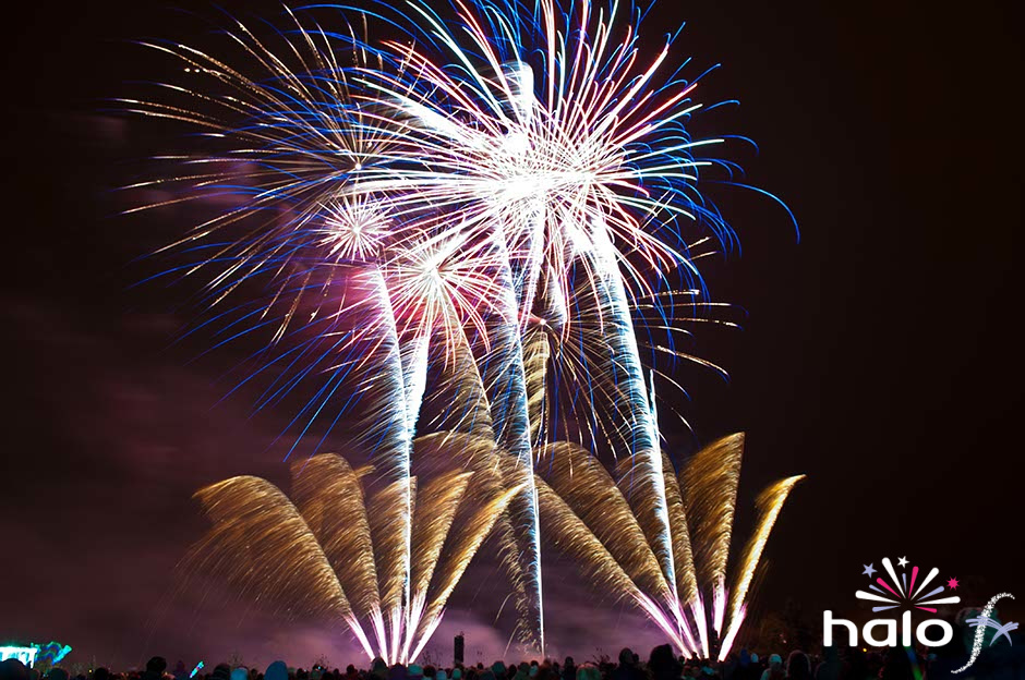 Finale fireworks at Rugby Fireworks 2013